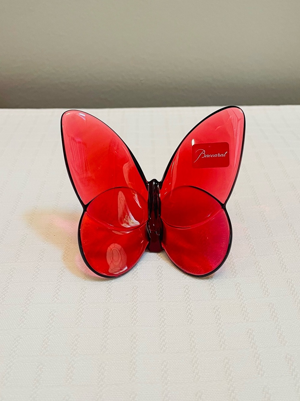 Baccarat Lucky Butterfly - Red Ruby Crystal Sculpture